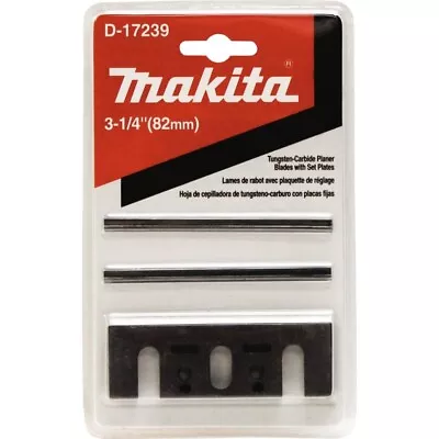 Makita - Planer Blade Set W/Set Plate 3-1/4 Dbl Edged Carbide N1900 (192157-2) • $37.16