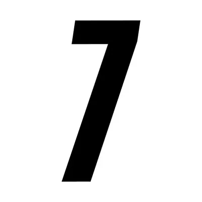 6 Inch Tall Black Race Number 7 Racing Numbers Decals Track Day Gloss Road Bike • $1.10