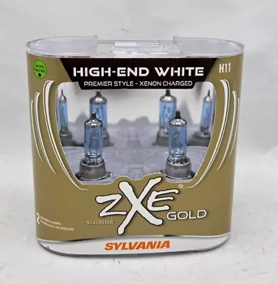 Sylvania Silverstar ZXE Gold H11 2 Halogen Lamps High-End White NEW • $42.99