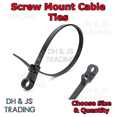 £127.99 • Buy Screw Mount Cable Ties Lengths - 110mm - 380mm Widths - 2.5mm 3.6mm 4.8mm 7.6mm