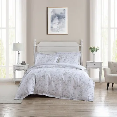 Laura Ashley Fawna Quilt Cover Set - Light Grey • £104.82