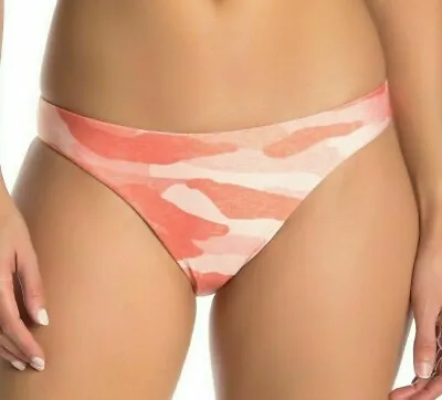 Vix By Paula Hermanny  Camo Basic Bikini Bottoms Sz L Pink Full Cut • $24