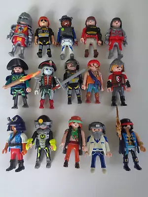 Playmobil People Figures Assorted  Bundle X 15 Pirates Knights Police • £16