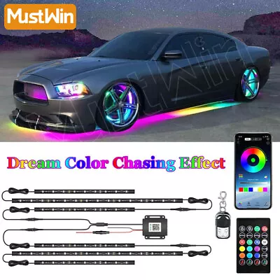 RGB Dreamcolor LED Car Underglow Lights Music Bluetooth APP Remote Control Strip • $49.99