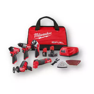 Milwaukee 3497-25 M12 FUEL 12V Cordless Li-Ion 5-Tool Combo Kit • $322.05