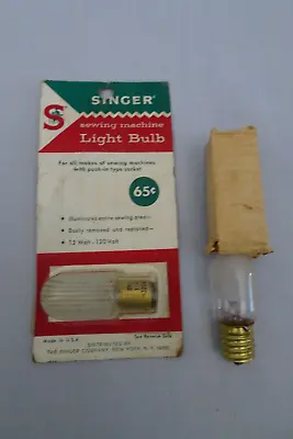 2 NOS VINTAGE Sewing Machine Bulbs SINGER 15 Watt 120 Volt NIP + Unbranded • $10.89