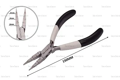 £8.99 • Buy 2 Toned 6  Multi Step Flat Nose Pliers Wire Looping Wrapping Jewelry 3, 5 & 6 Mm