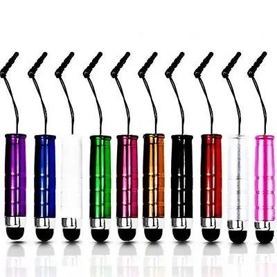 10 X Mini Stylus Touch Screen Pen With Anti-Dust Plug Attaches To 3.5mm Jack • £2.50