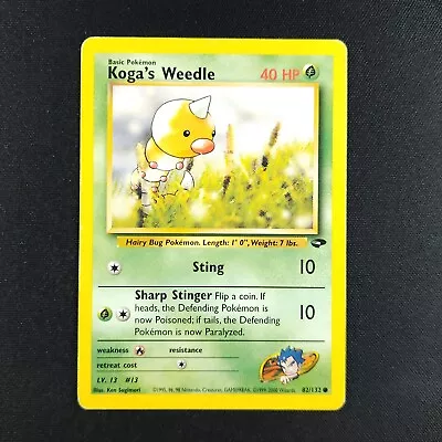 Koga's Weedle 82/132 - Gym Challenge - Pokemon Card • $1.60