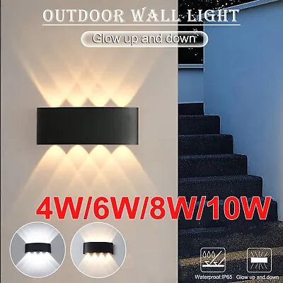 Modern LED Up Down Wall Lights Lighting Fixture Outdoor Indoor Lamp Lighting UK • £5.82