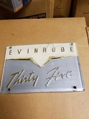 OEM Vintage Evinrude Lark 35 Outboard Motor  Emblem Badge Thirty Five 1958 • $65