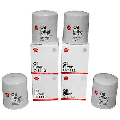 4 Oil Filters Sakura C1112 (Z334) For Toyota 1HZ 1HDT 4.2L 70 80 100 Series • $64.95