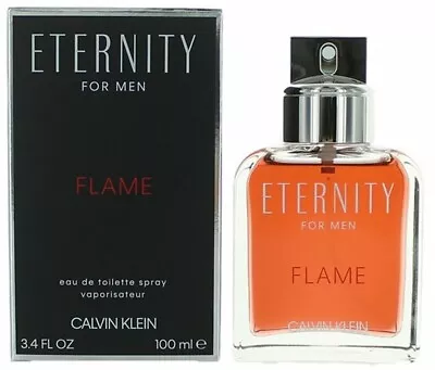 ETERNITY FLAME By Calvin Klein Cologne For Men EDT 3.3 / 3.4 Oz New In Box • $23.63