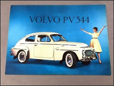 1959 1960 Volvo PV544 PV 544 Vintage 1-page Car Sales Brochure Spec Sheet • $9.56