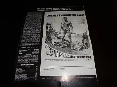 Tarzan And The Great River Original 1967 Movie Pressbook Nm Mike Henry  • $19.99