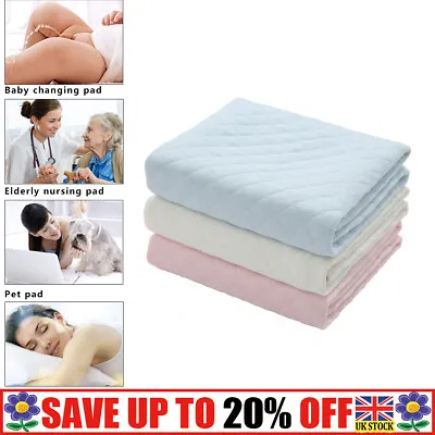 £10.69 • Buy Reusable Washable Absorbent Incontinence Bed Pads Sheet Mattress Protector UK