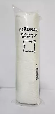 IKEA Pillow Insert Duck Feathers FJADRAR 20x20  (50x50cm) Inner Cushion SEALED • £19.27