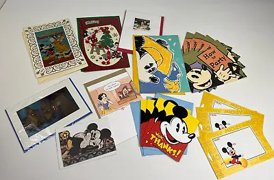 Vintage Disney LOT Mickey Mouse Greeting Card Party Gibson Invite Mail Hallmark • $15