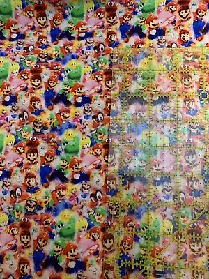 Mario Luigi Small Scale Inspired Tumbler Cut Fabric Cotton Spandex 9x14 • $5.24