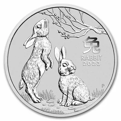 2023 Australia 5 Oz Silver Lunar Rabbit BU (Series III) • $240.45