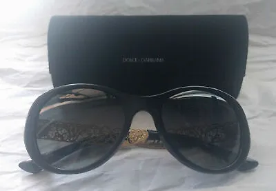 Dolce & Gabbana Sunglasses DG4213 Women's Black/gold Polarised • $149.99