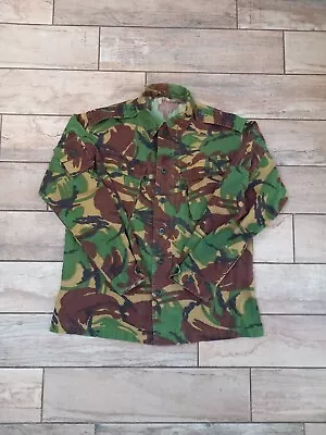 Vintage Army Shirt Military Shirt Jacket Woodland Green Camouflage Size XLarge • £19.99