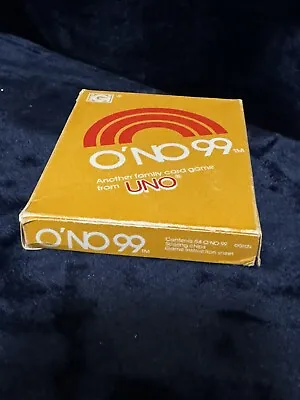 Vintage O'NO99 Card Game From UNO 1980 Deck Of Cards And Tokens FAST FREE SHIP • $9.99