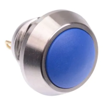 Blue Momentary Vandal Resistant Push Button Switch 2A SPST • £4.95