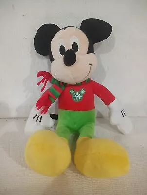 Mickey Mouse Walt Disney SOFT HOLIDAY WINTER  10 In. Plush Stuffed Animal Toy • $5.97