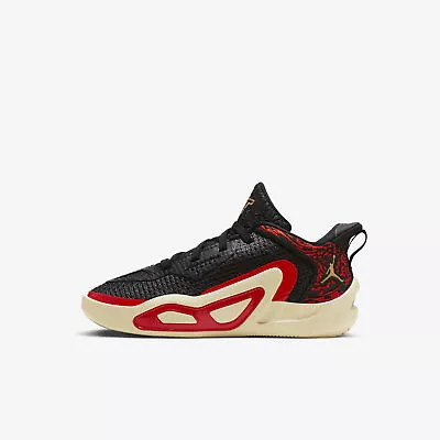 Nike Jordan Tatum 1 (PS) [FJ4654-001] Preschools Basketball Shoes Black/Gold-Red • $166.05