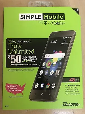 Simple Mobile ZTE Blade T2 Lite Prepaid Cell Phone Black Lot Of 2 See DESCRIPTIO • $45.59