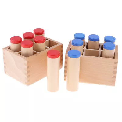 Wooden Montessori Teaching Sensorial Material Toy - Sound Cylinder Box Set • $41.73