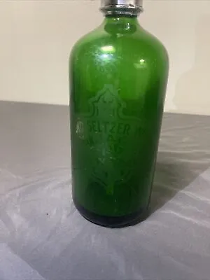 Vintage Weisman & Sons Glass Seltzer Bottle Green • $65