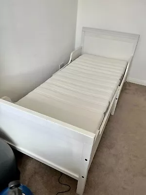 Ikea Sundvik Extending/extendable Childrens Bed White Wood • £19.99