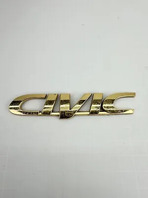 Original Honda Civic Ek Ferio 96-00 Gold Emblem Rear Trunk • $59.49