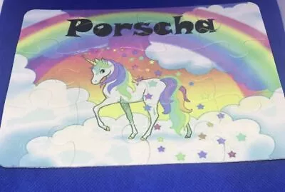 Personalised Unicorn  Name Jigsaw Puzzle Unicorn Puzzle Kids Christmas Present • £7