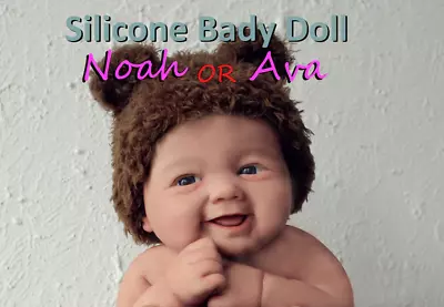 Micro Premi Silicone Smile Baby Doll Noah Lifelike Mini Reborn Doll Surprise • £28.24