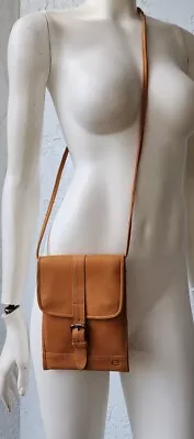 Ellington Original Rucksack Co Tan Leather Crossbody Convertible Belt Bag Travel • $38