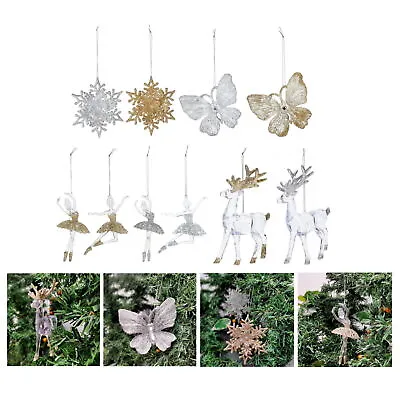 £5.99 • Buy  Christmas Tree Glitter Butterfly Garlands Snowflake Decorations Reindeer