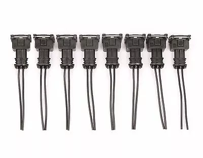 8 Fuel Injector Connector Wiring Plugs Clips Fit  EV1 OBD1 Pigtail Cut & Splice • $11.99