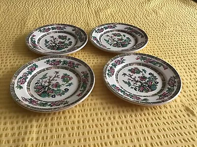 4 X Vintage Sampson Bridgwood & Sons Indian Tree Ironstone 6.5” Plates In VGC • £5.95