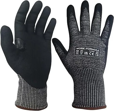 WORK FORMULA 2 Pack Snug Fit Cut Resistant Gloves Sheet Metal Handling Glass Cu • $13.60