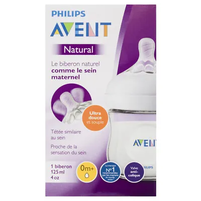 $20.05 • Buy Philips Avent Natural Feeding Bottle 0M+ 125Ml Ultra Soft Lactation Anti Colic