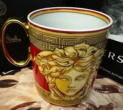 Versace Mug Medusa Coin  Greek Key Cup Rosenthal Sale New • $169