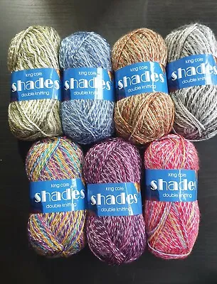 £2 • Buy CLEARANCE King Cole Shades 100g DK Double Knit Balls - Choice Of Colours