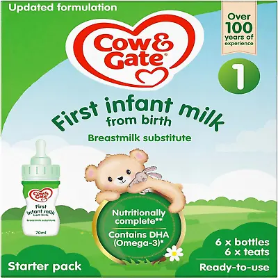 1 First Baby Milk Formula Starter Pack From Birth 6X70Ml NEW......... • £25.34