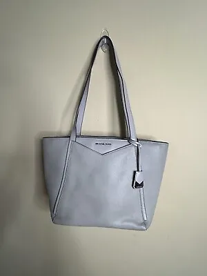 MICHAEL KORS Whitney Large Leather Tote Shoulder Bag Grey • $59