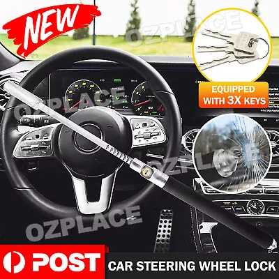 Universal Car Steering Wheel Lock Anti Theft Security The Club Clamp Heavy Duty • $25.95