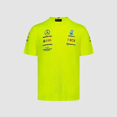 Mercedes-AMG Petronas 2022 Team Set Up T-Shirt F1 Yellow • $56.89