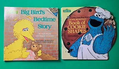 2 Vintage Sesame Street Cookie Monster's Storybook Big Bird Bedtime 70s 80s • $6